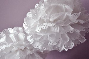 Lacy Eyelet pom poms