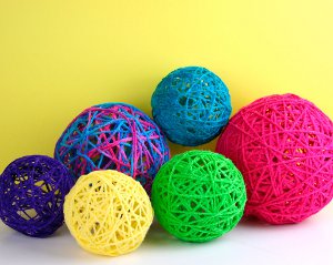 Neon Yarn Globes