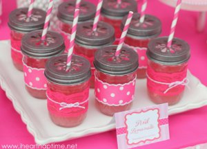 Pretty Pink Mason Jar Cups
