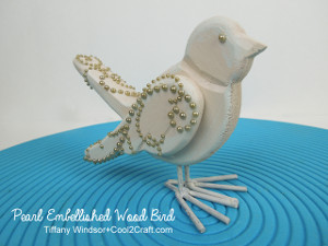 Pearls on Wood Bird