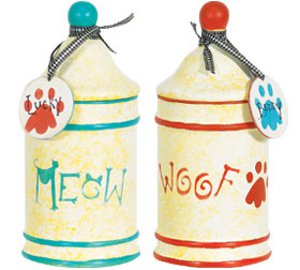 Meow and Woof Treat Canisters