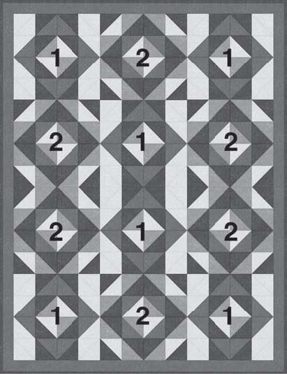 Honeysuckle Quilt Diagram