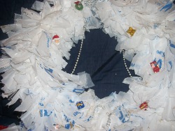 Wreath Made With Plastic Bags