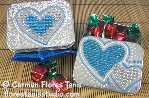 Rhinestone DIY Favor Boxes