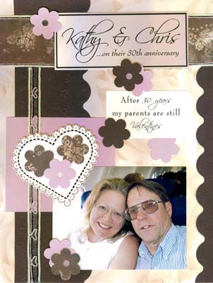 30 Year Valentines Scrapbook Page