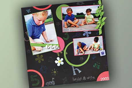 Sidewalk Coloring Scrapbook Layout