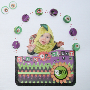 Trick or Treat Halloween Scrapbook Layout