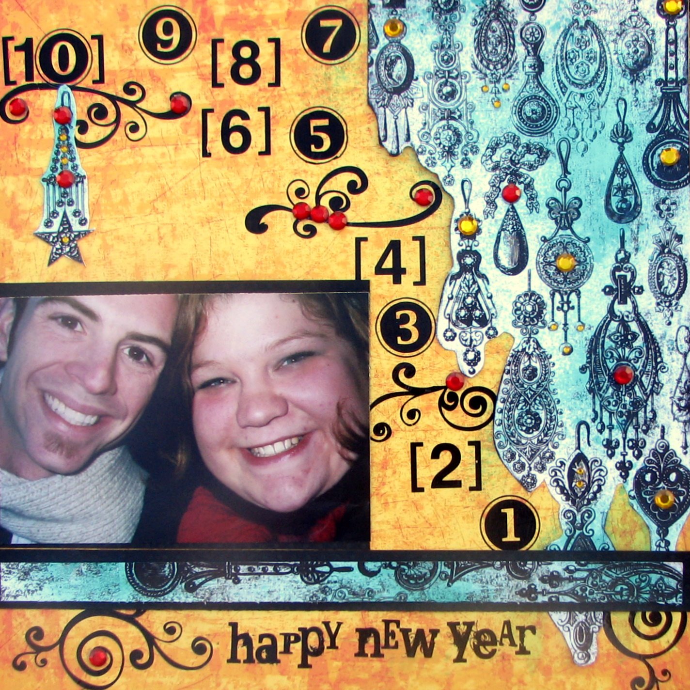 Happy New Year Scrapbook Layout