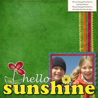 Hello Sunshine Layout