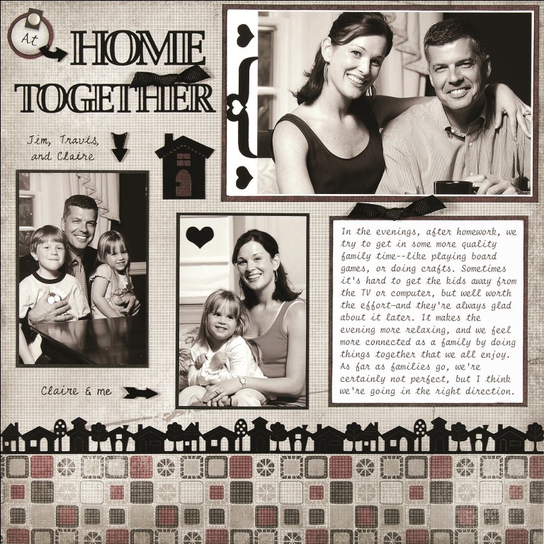 Home Together Scrapbook Layout