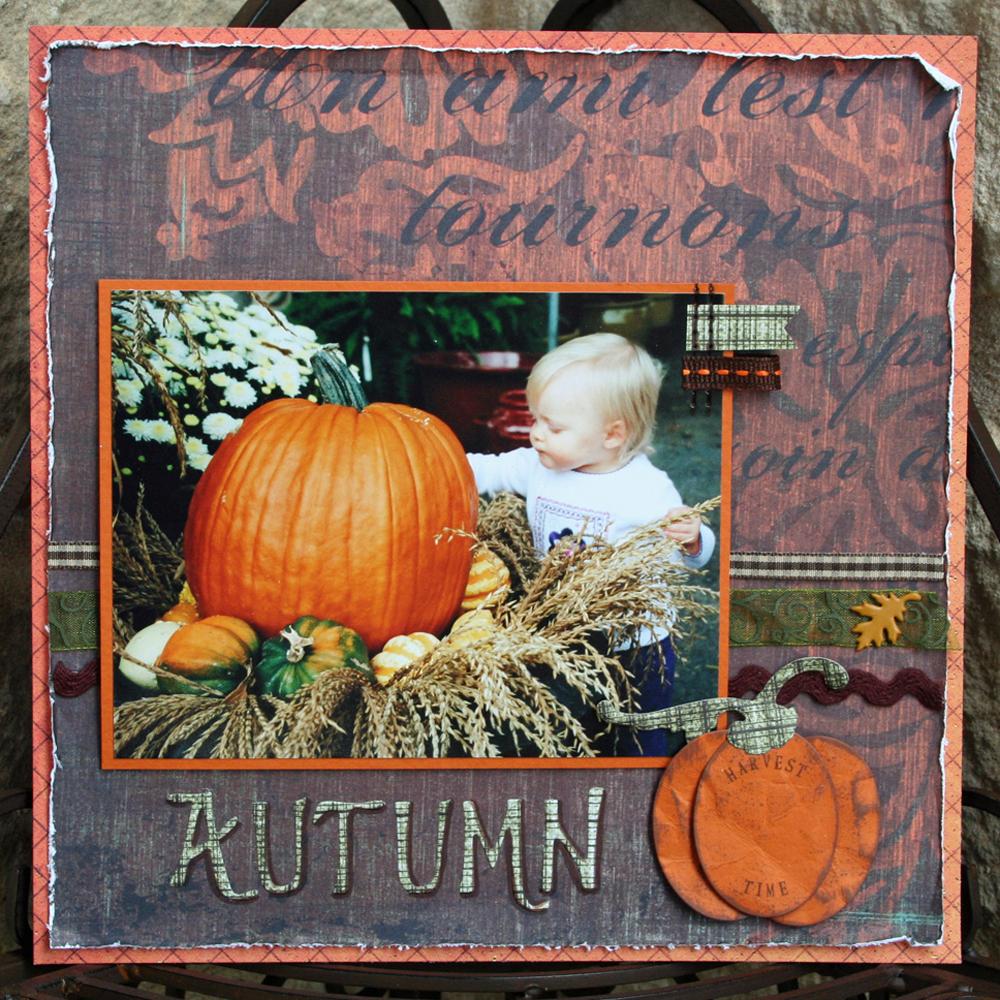 Autumn Harvest Scrapbook Layout