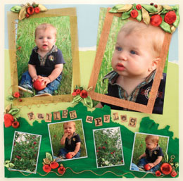 Fall Apples Scrapbook Page