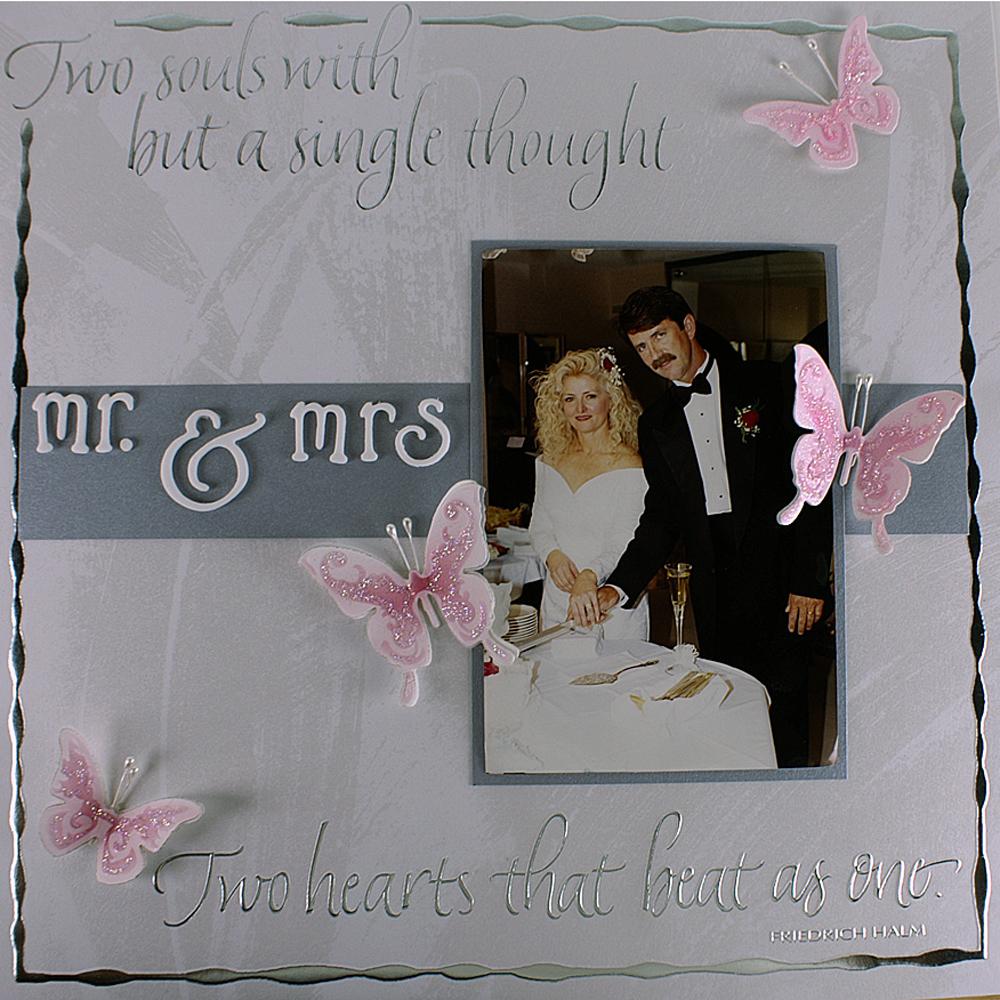 Vintage Wedding Day Scrapbook Layout