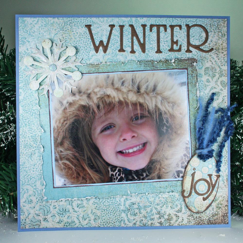 Winter Joy Scrapbook Layout