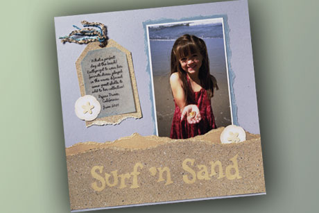 Surf and Sand Scrapbook Layout