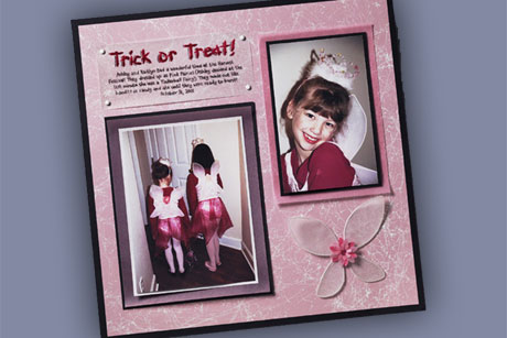 Trick or Treat Scrapbook layout