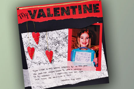 Valentine's Day Scrapbook Layout