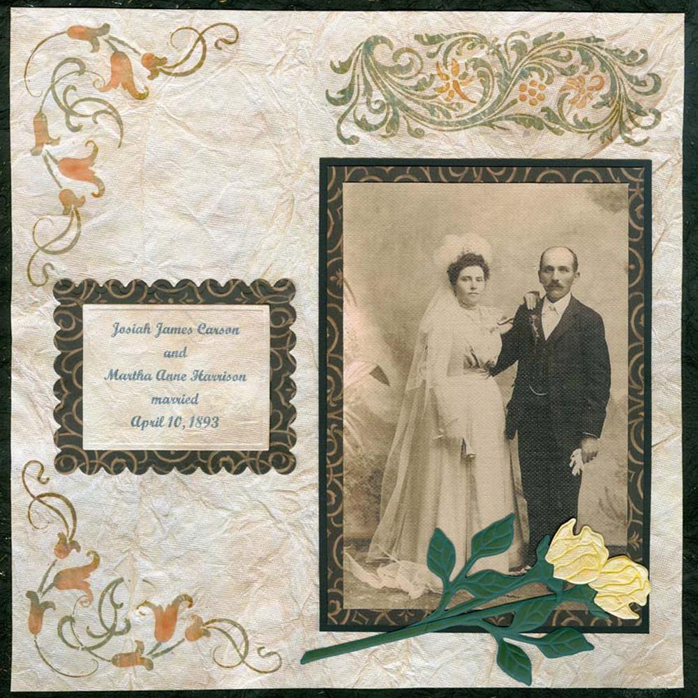 Vintage Wedding Scrapbook Layout