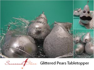 glittered pears