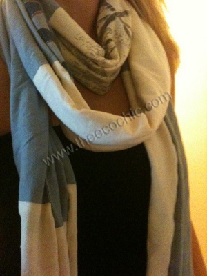 Colorblocked T-Shirt Scarf