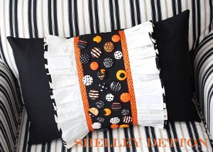 Decorative Ruffles n' Buttons Pillow