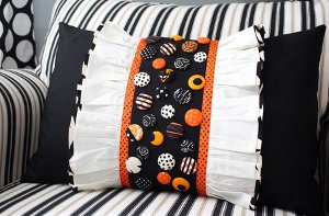 Decorative Ruffles n Buttons Pillow