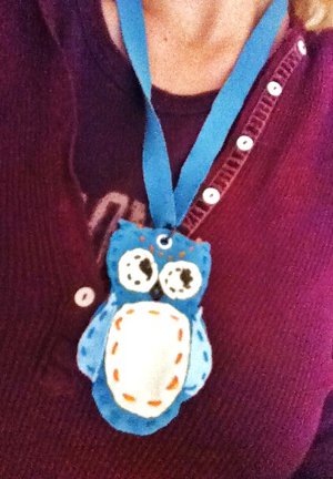 Fabric Owl Pendant