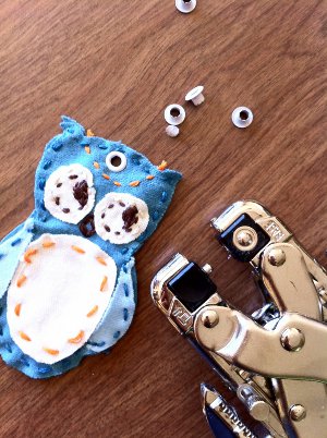 Fabric Owl Pendant