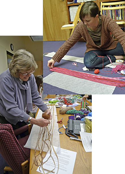 Laying Down Fibers for Scarves