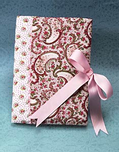 Pretty Fabric and Ribbon Notebook