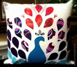 Pretty Peacock Pillow