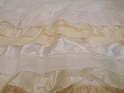 White and Cream Ruffle Dress-1