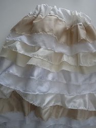 White and Cream Ruffle Dress-2