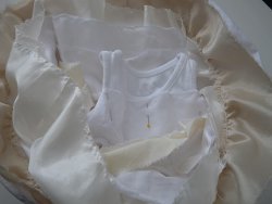 White and Cream Ruffle Dress-7