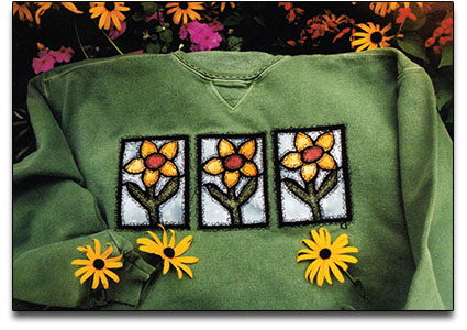 Flower Applique Sweatshirt