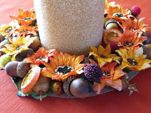 Thanksgiving Pillar Candle Wreath