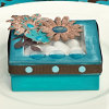 Turquoise and Brown Wedding Favor