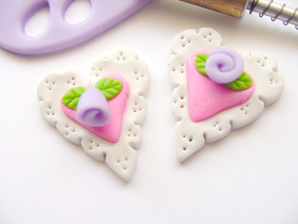 Valentine's Day Clay Hearts Step 7, 2