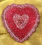 Glitter Heart Lace Box