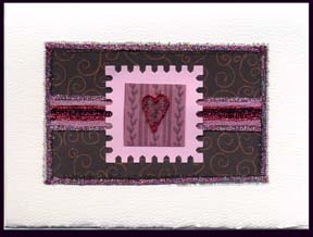 Pink Valentine Scroll Card