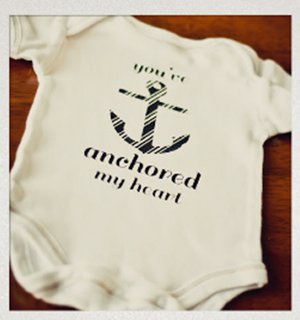 Anchored Heart Onesie