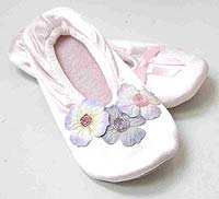Silk Flower Ballet Slippers