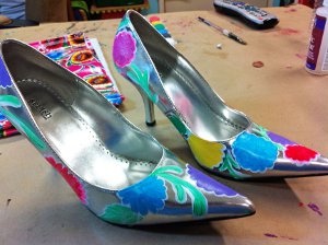 painted pretty pumps