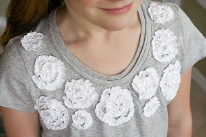 ruffled rose tee