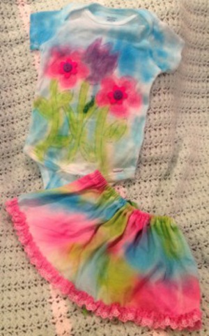 tie dye baby onesie