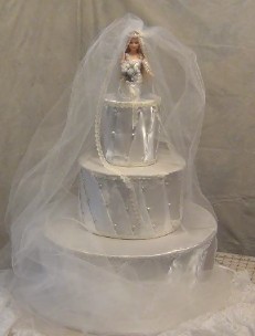 Big Fat Faux Wedding Cake Centerpiece