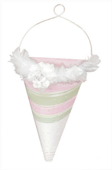 Feather Wedding Flower Cone