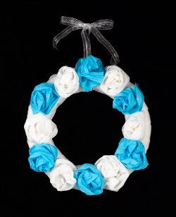 Crepe Paper Wedding Wreath