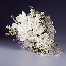 White Rose Romance Bridal Bouquet
