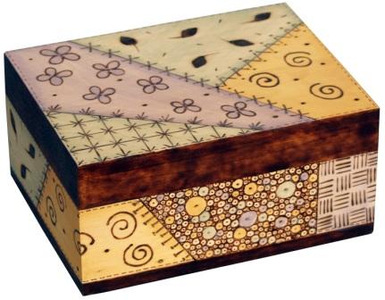 Quilt Pattern Woodburned Box